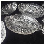 Assorted Crystal Glass Serving Bowls & Dishes- Lot of 6