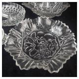 Assorted Crystal Glass Serving Bowls & Dishes- Lot of 6