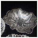 Assorted Crystal Glass Serving Bowls & Dishes- Lot of 6