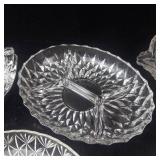 Assorted Crystal Glass Serving Bowls & Dishes- Lot of 6