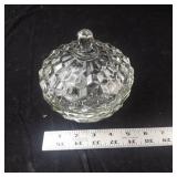 Set of 2 Clear Glass Candy Dishes with Lids