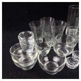 Assorted Clear Glassware (Mixed Lot)