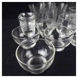 Assorted Clear Glassware (Mixed Lot)