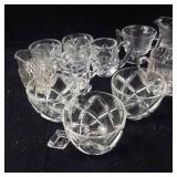 Assorted Clear Glass Creamers, Sugar Bowls & Cups - Crystal Glassware