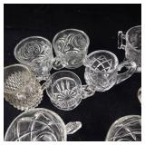 Assorted Clear Glass Creamers, Sugar Bowls & Cups - Crystal Glassware