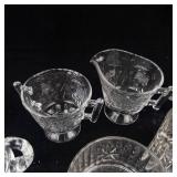 Assorted Clear Glass Creamers, Sugar Bowls & Cups - Crystal Glassware