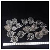 Assorted Clear Glass Creamers, Sugar Bowls & Cups - Crystal Glassware