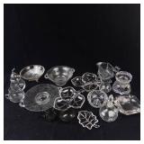 Assorted Clear Glassware - Bowls, Compotes, Sugar Bowls & Cruet
