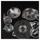 Assorted Clear Glassware - Bowls, Compotes, Sugar Bowls & Cruet