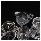 Assorted Clear Glassware - Bowls, Compotes, Sugar Bowls & Cruet