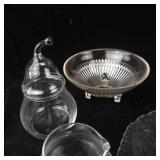 Assorted Clear Glassware - Bowls, Compotes, Sugar Bowls & Cruet