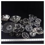 Assorted Clear Glassware - Bowls, Compotes, Sugar Bowls & Cruet
