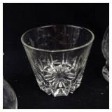 Crystal Glassware Assortment - 2 Decanters, Ice Bucket & Oil Lamp
