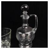Crystal Glassware Assortment - 2 Decanters, Ice Bucket & Oil Lamp