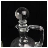 Crystal Glassware Assortment - 2 Decanters, Ice Bucket & Oil Lamp