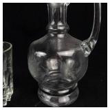 Crystal Glassware Assortment - 2 Decanters, Ice Bucket & Oil Lamp
