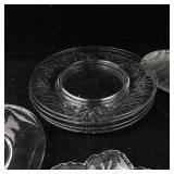 Assorted Clear Glass Plates