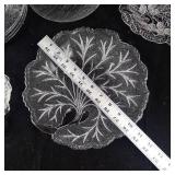 Assorted Clear Glass Plates