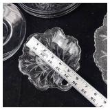 Assorted Clear Glass Plates