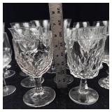 Assorted Crystal Stemware Set - Glasses & Goblets With Etched Cut Designs