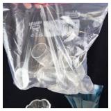 Mikasa Petite Points Glassware Lot - Blue Vase, Bowls & Glasses
