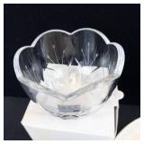 Mikasa Petite Points Glassware Lot - Blue Vase, Bowls & Glasses