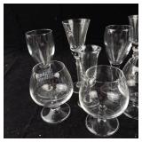 Assorted Crystal Glassware Set - Stemware, Goblets & Tumblers- 14 pieces