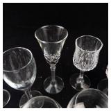 Assorted Crystal Glassware Set - Stemware, Goblets & Tumblers- 14 pieces