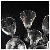 Assorted Crystal Glassware Set - Stemware, Goblets & Tumblers- 14 pieces