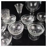 Assorted Crystal Glassware Set - Stemware, Goblets & Tumblers- 14 pieces