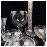 Assorted Crystal Glassware Set - Stemware, Goblets & Tumblers- 14 pieces