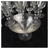 Large Assortment of Clear Glass Stemware