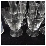 Large Assortment of Clear Glass Stemware