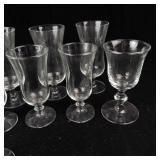 Large Assortment of Clear Glass Stemware