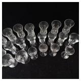 Large Assortment of Clear Glass Stemware