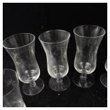 Large Assortment of Clear Glass Stemware