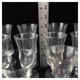 Large Assortment of Clear Glass Stemware