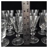 Large Assortment of Clear Glass Stemware