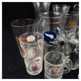 Assorted Beer Glasses - Wurzburger Hofbrau, Banks