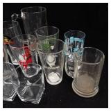 Assorted Beer Glasses - Wurzburger Hofbrau, Banks