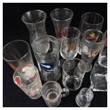 Assorted Beer Glasses - Wurzburger Hofbrau, Banks