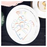 Assorted Glassware Bowls & Plates - Vintage Floral & Car Motif Patterns