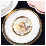 Assorted Glassware Bowls & Plates - Vintage Floral & Car Motif Patterns