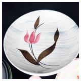 Assorted Glassware Bowls & Plates - Vintage Floral & Car Motif Patterns