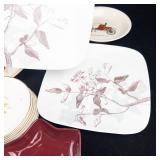 Assorted Glassware Bowls & Plates - Vintage Floral & Car Motif Patterns