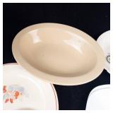 Assorted Glassware Bowls & Plates - Vintage Floral & Car Motif Patterns