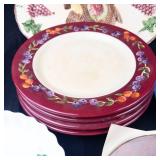 Assorted Ceramic Plates & Platters - Norman Rockwell The Ship Builder & Floral Motifs