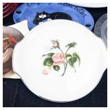 Assorted Ceramic Plates & Platters - Norman Rockwell The Ship Builder & Floral Motifs