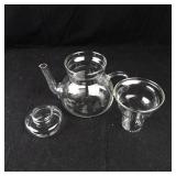 Princess House Crystal Teapot 3-Piece Set - Made in Czech Republic