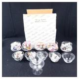 Princess House Shrimp Cocktail Glasses & Inserts